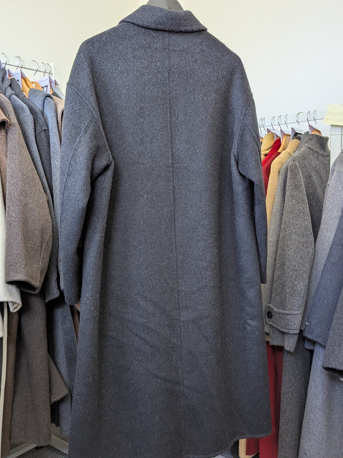 240 70% Wool Coat Charcoal S 10-12