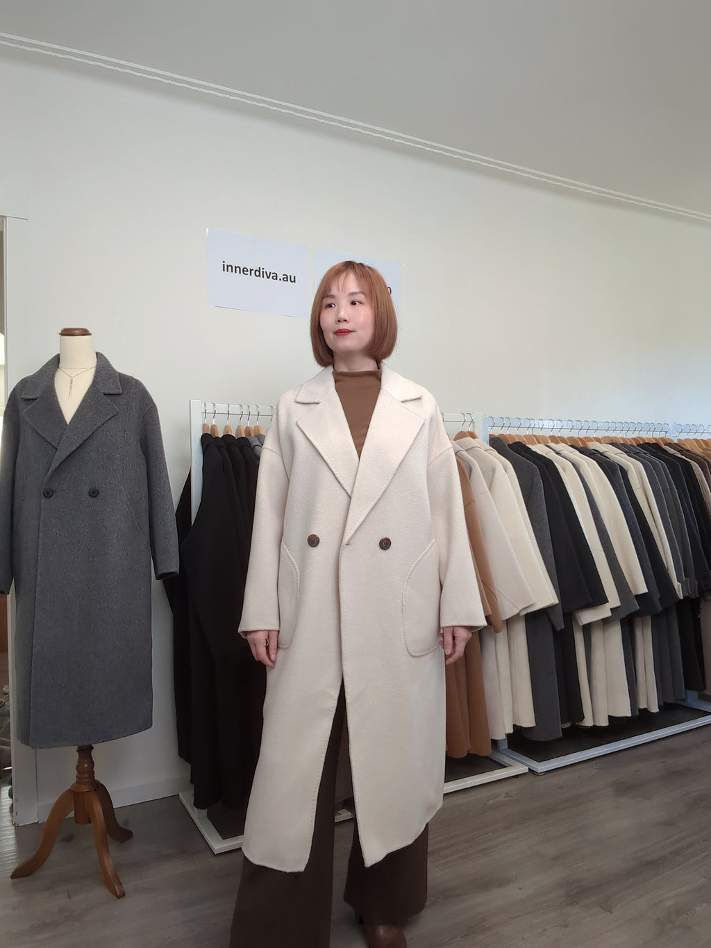 025 100% Wool Coat Cream
