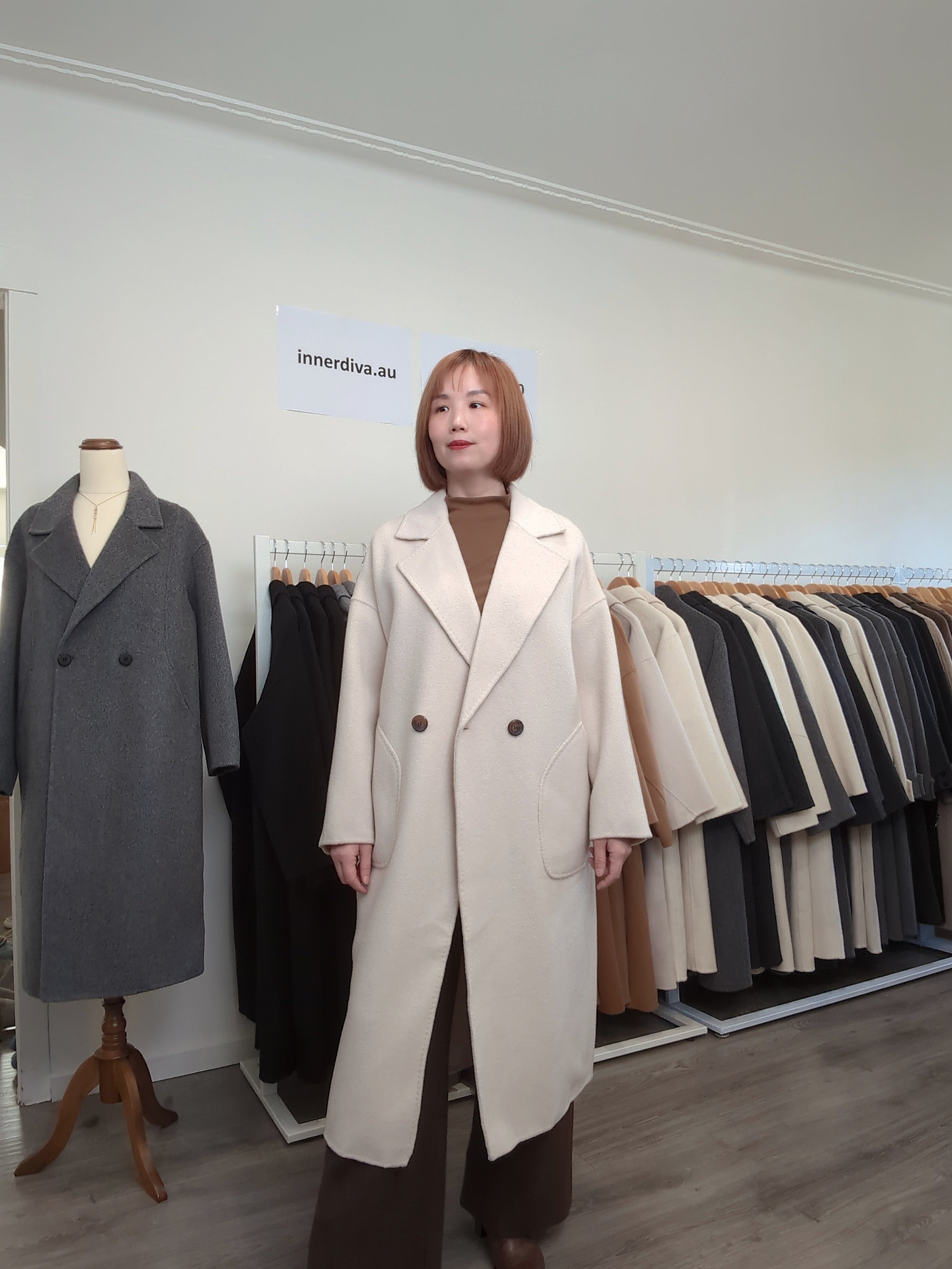 025 100% Wool Coat Cream