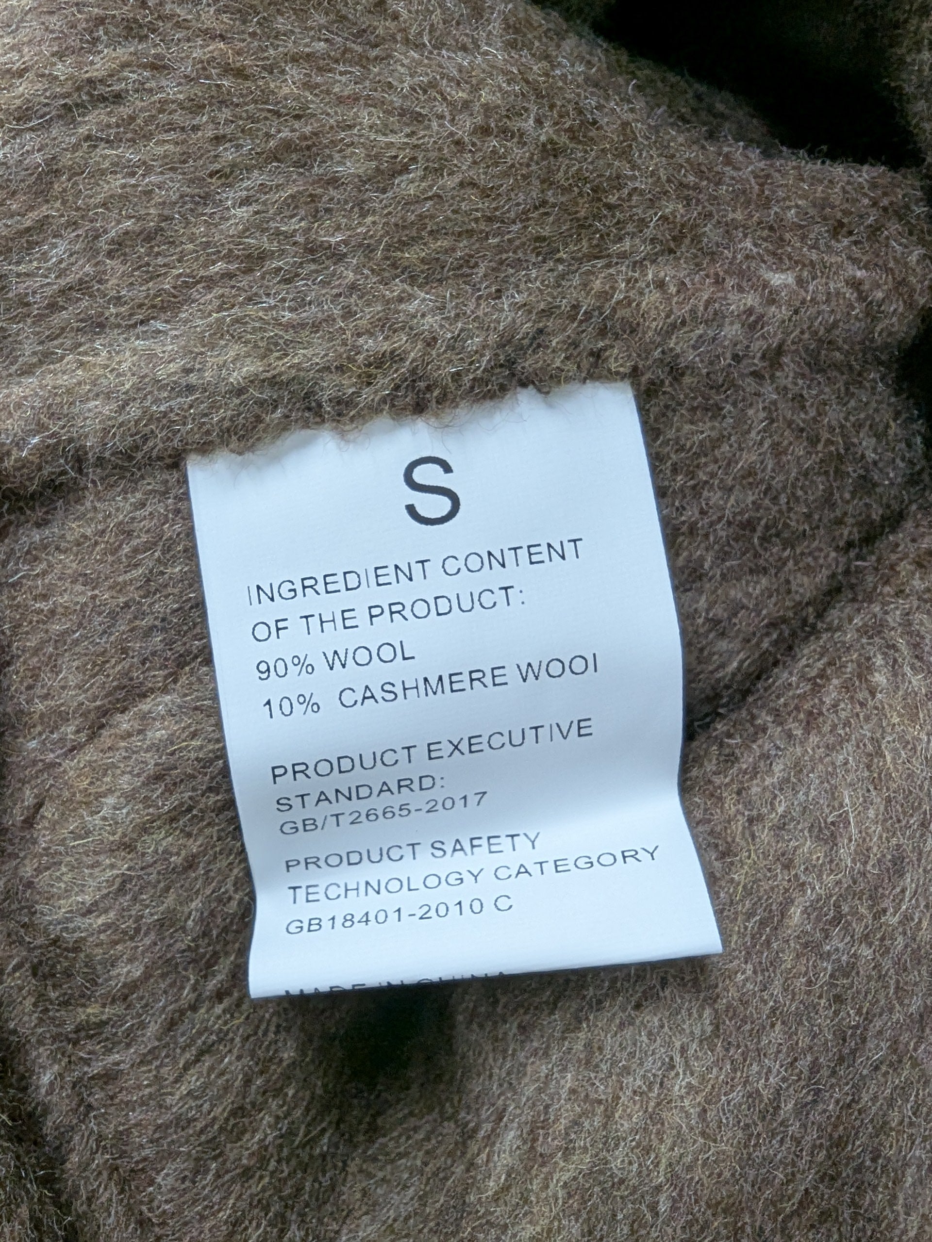 Premium Cashmere blend Wool Coat Brown Grey Charcoal