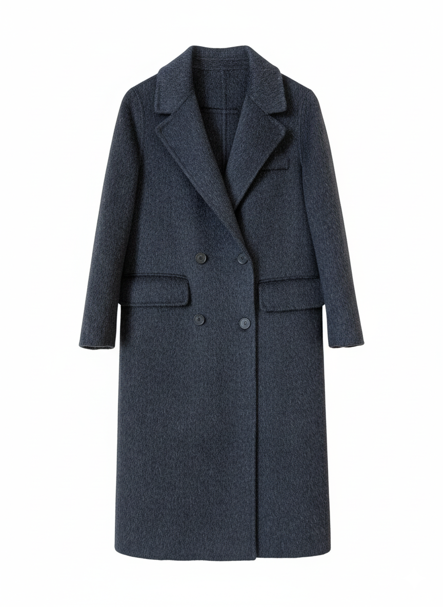 Classico Pure Wool Coat – Style 438 (S6-8 M8-10) Dark Grey