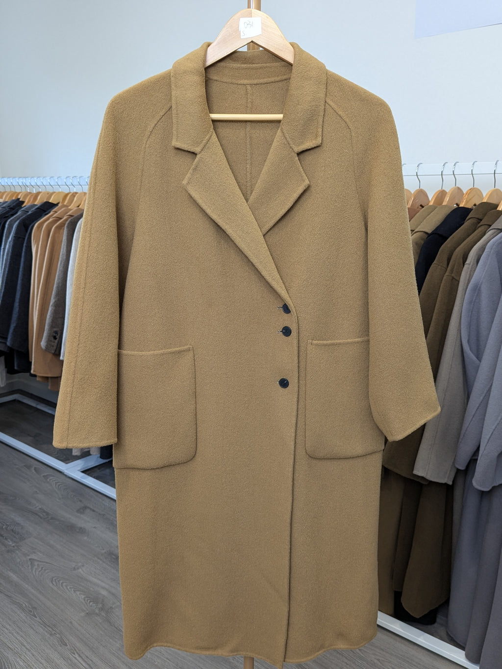 031 100% Wool Coat Tan