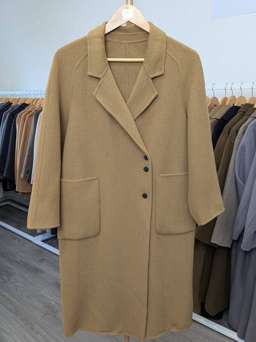 031 100% Wool Coat Camel S 6-8 M 10-12