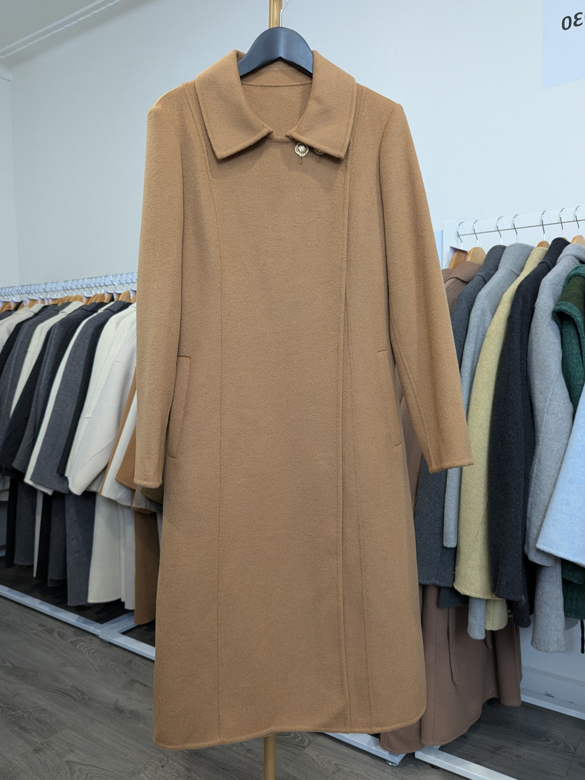 047 100% Wool Coat Camel S 4-6 M 6-8 L 8-10 Petite
