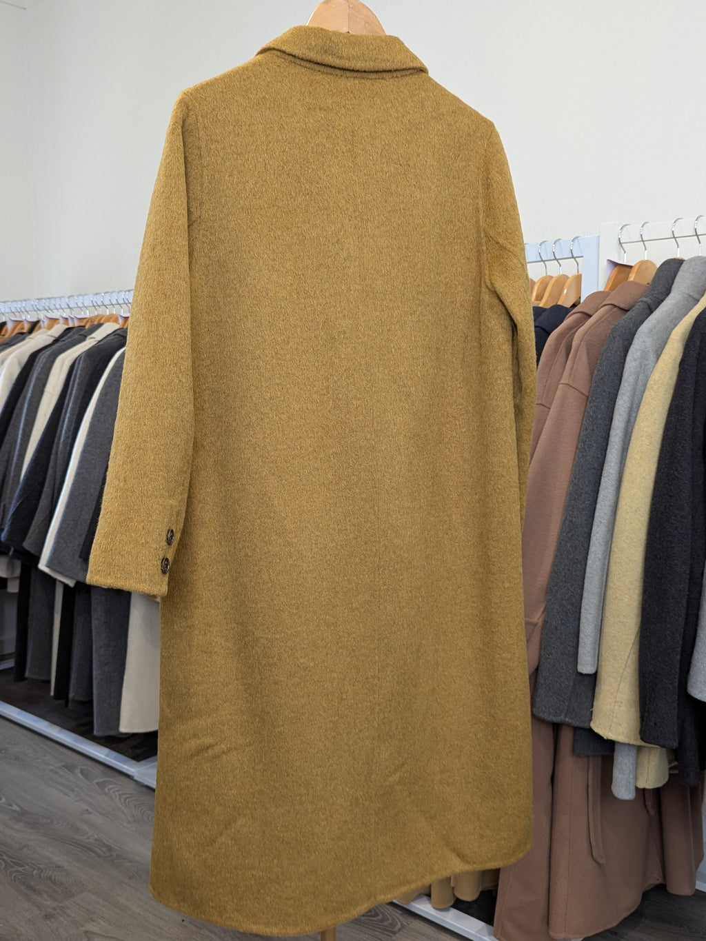 204 100% Wool Coat 2 in 1 S 10-12 Mustard Camel