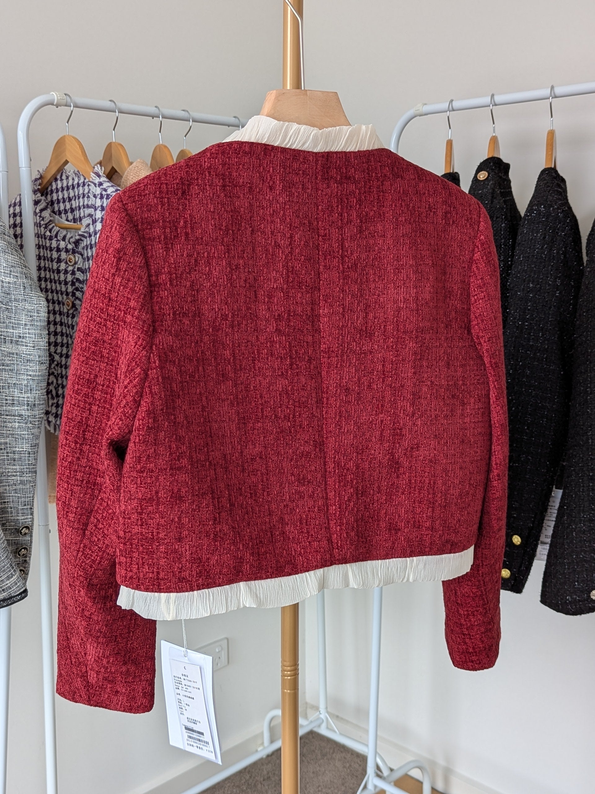 Goose Down Tweed Jacket 136 Size S4-6 M6-8 L8-10