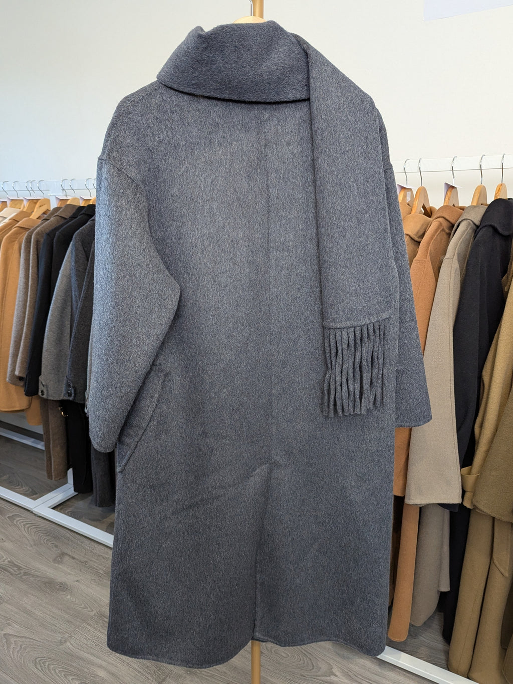 154 100% Wool Coat Grey