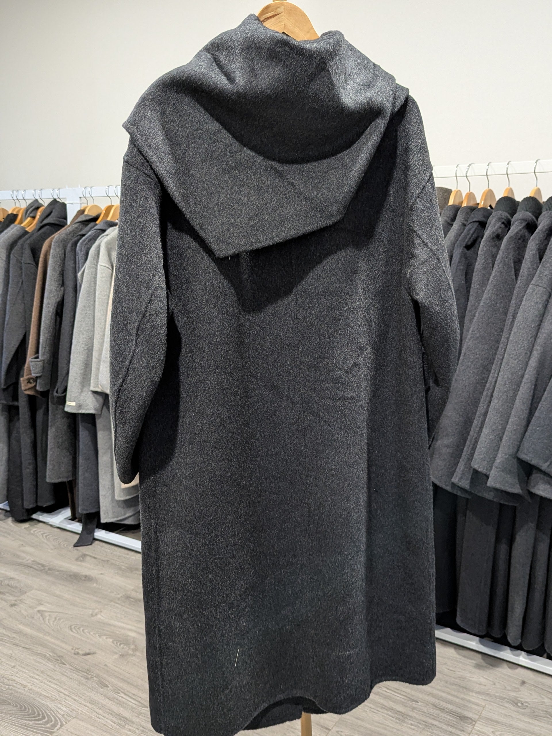 161 100% Wool Coat Dark Charcoal S 8-10