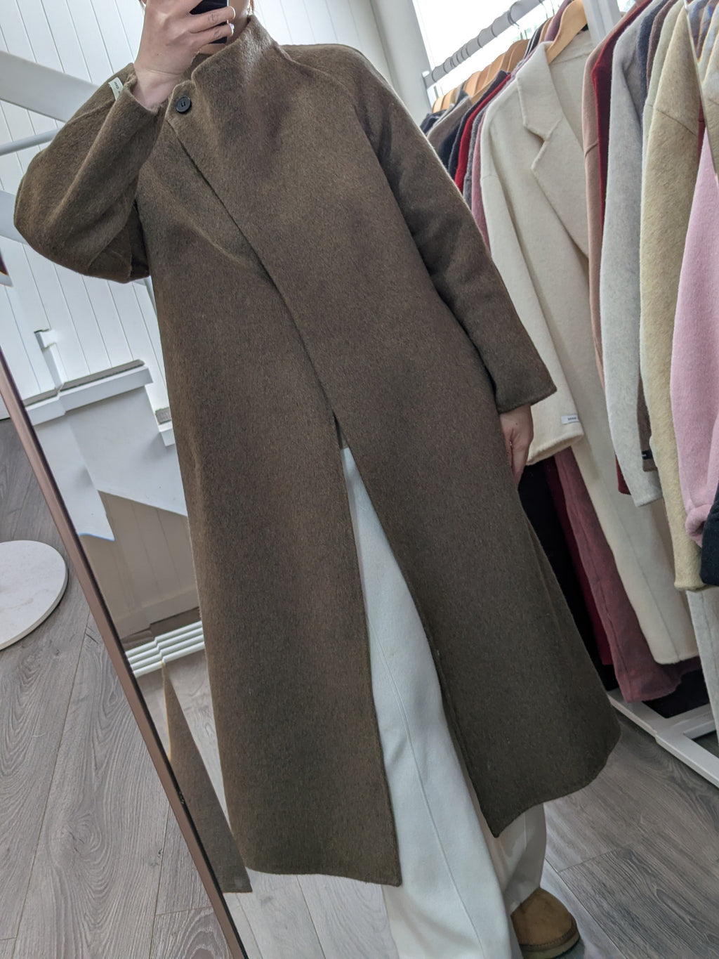 142 100% Wool Coat Olive S 8-10