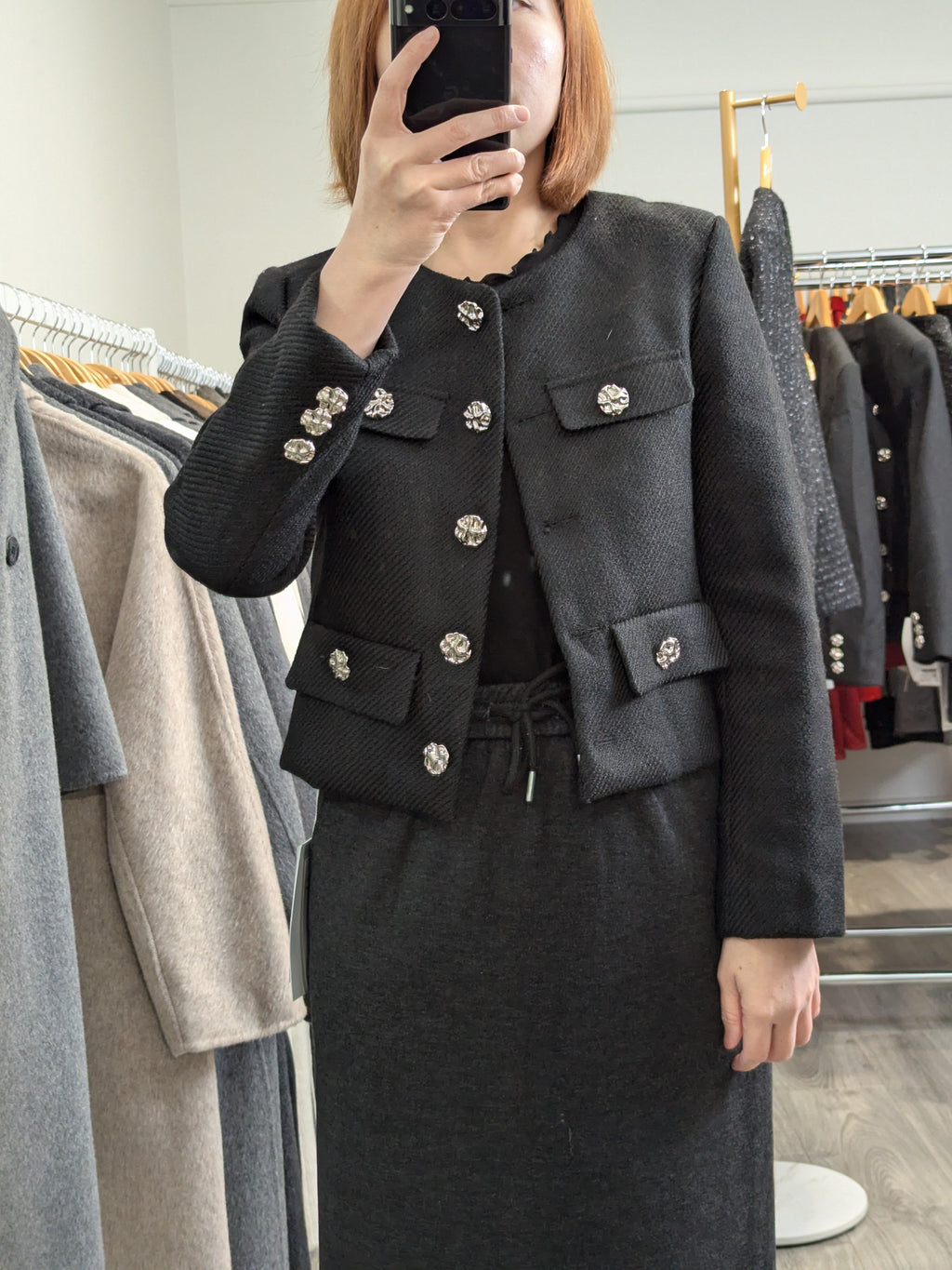 211 Goose Down Tweed Jacket