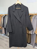 031 100% Wool Coat Black