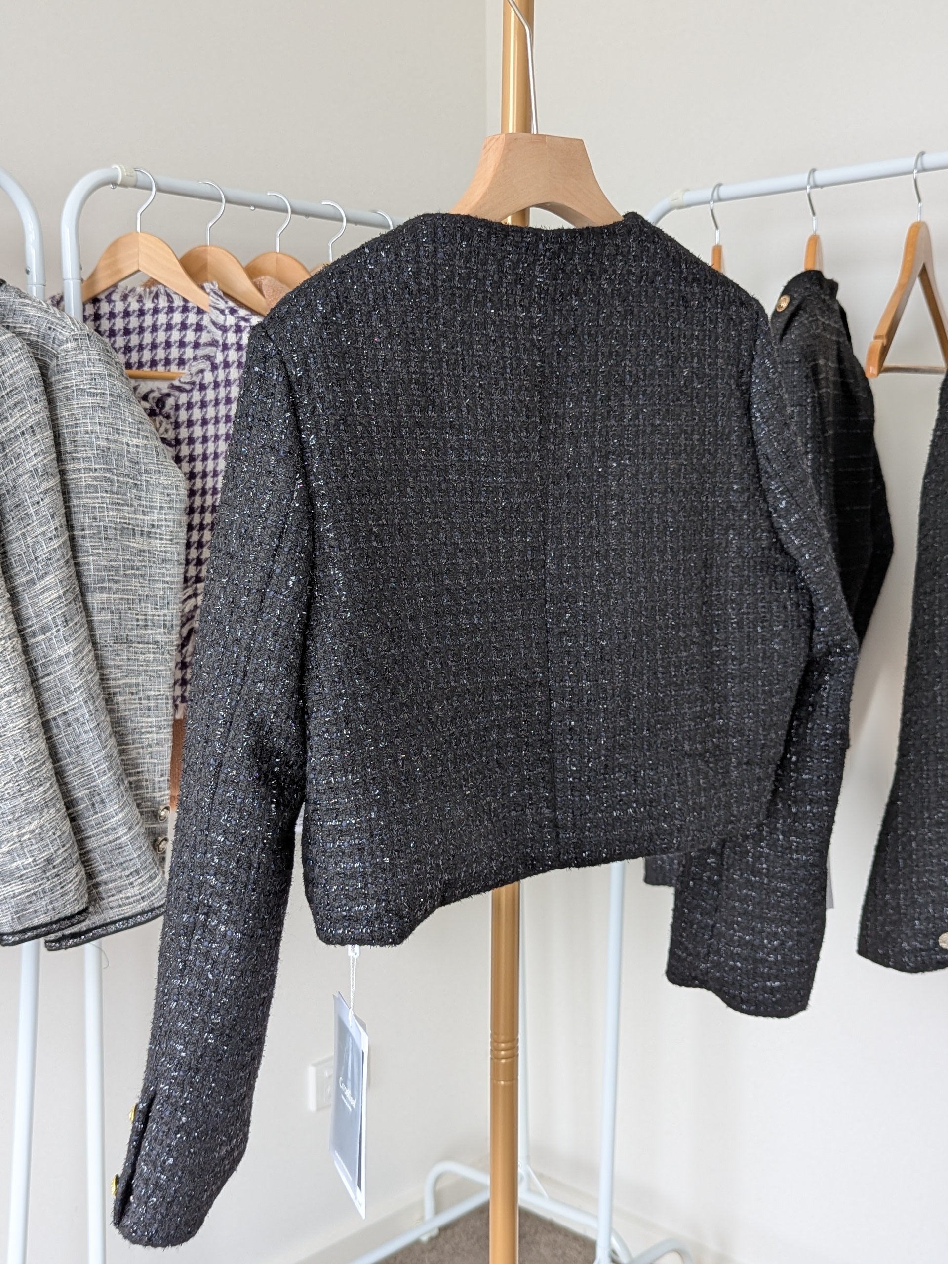 Goose Down Tweed Jacket 139 Size 8-10