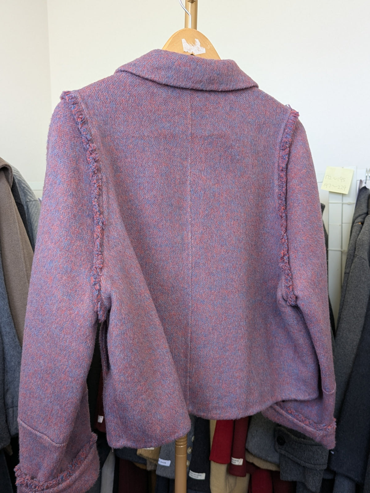 064 46% Wool Coat Purple M 8-12