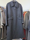 240 70% Wool Coat Charcoal S 10-12