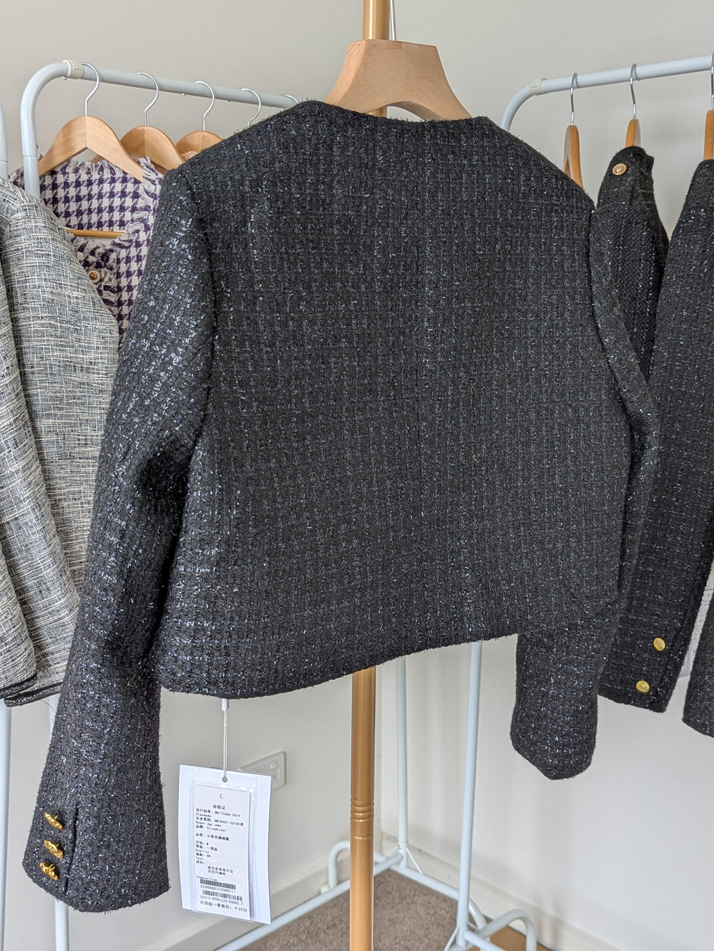 Goose Down Tweed Jacket 137 Size 8-10