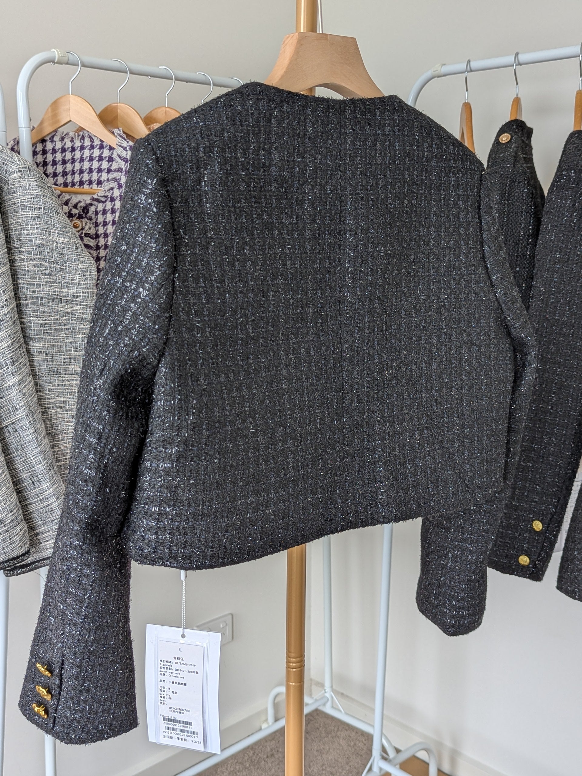 Goose Down Tweed Jacket 137 Size 8-10