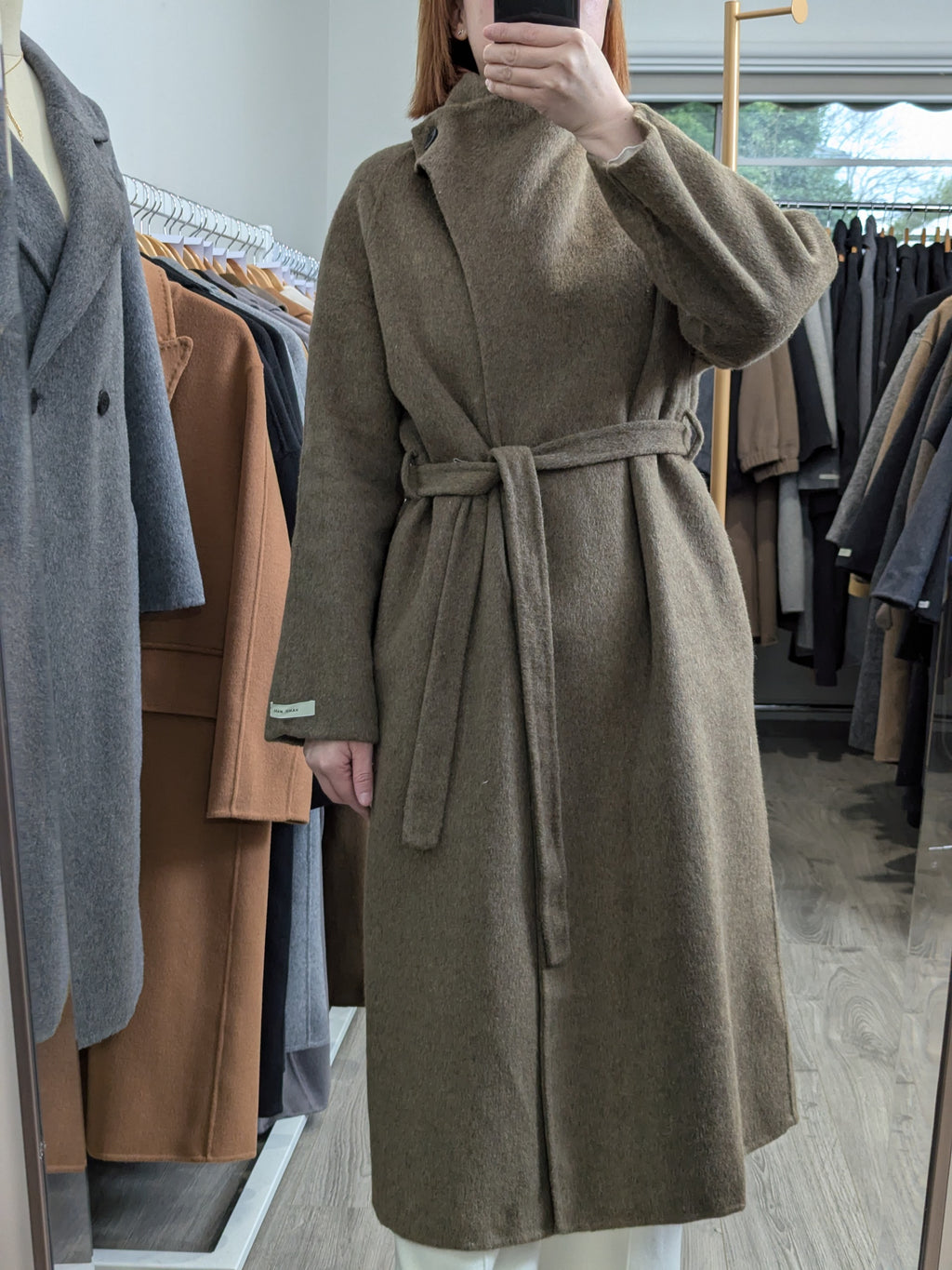 116 100% Wool Coat Olive