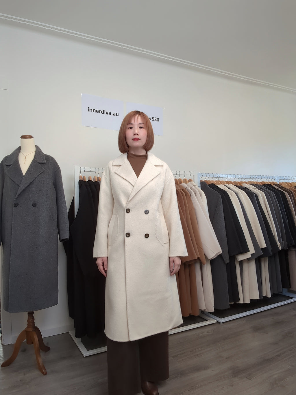 024 100% Wool Coat Cream