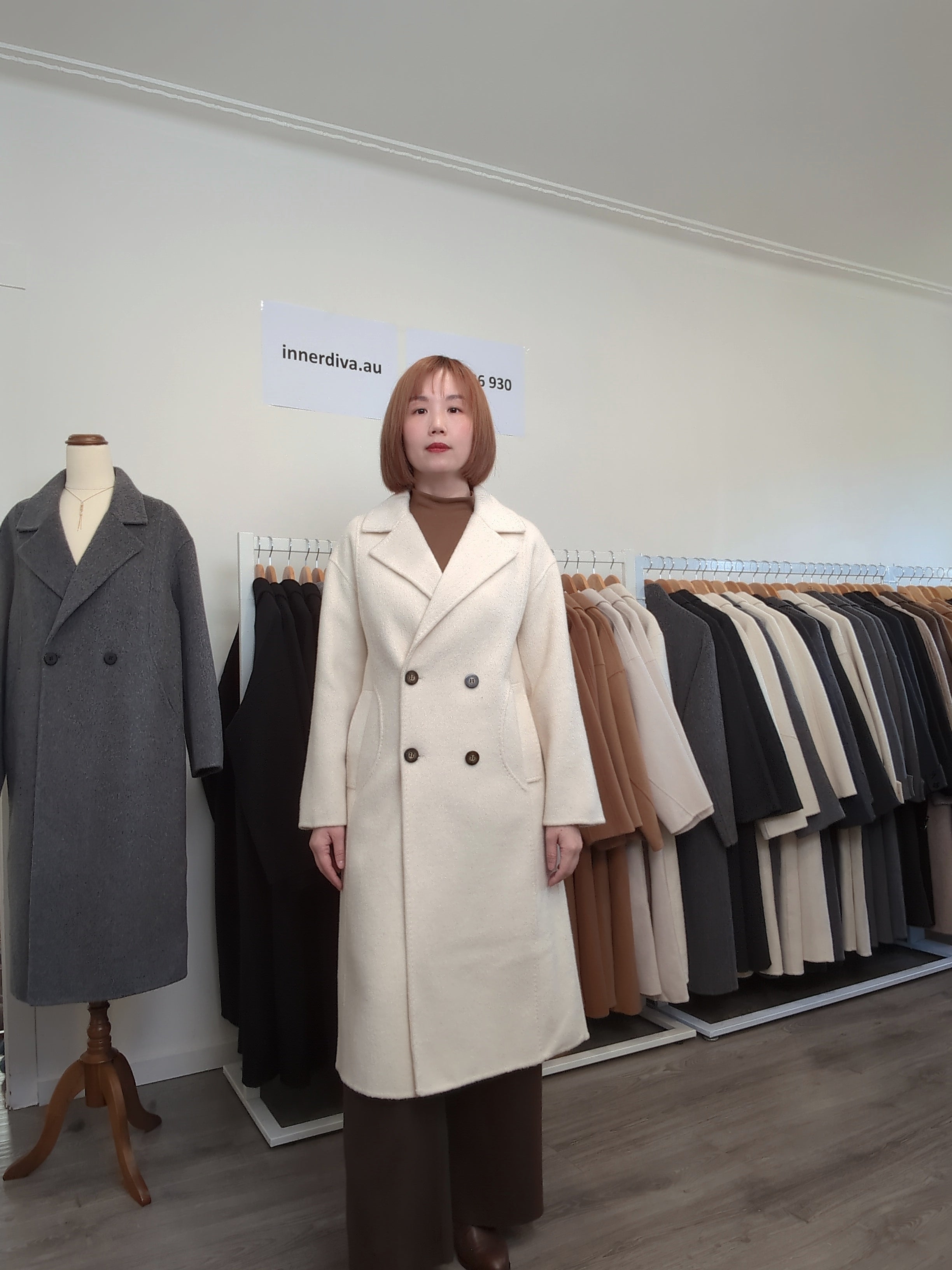 024 100% Wool Coat Cream