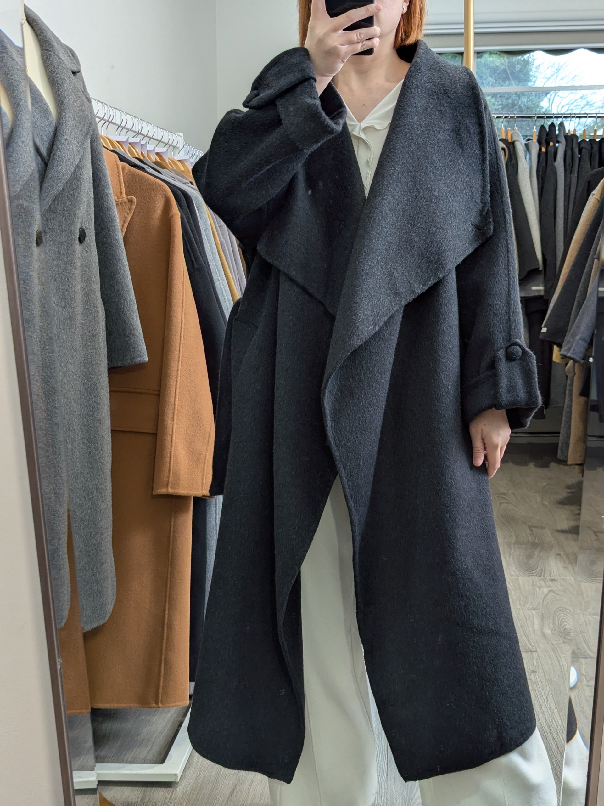 122 67% Wool Coat Charcoal