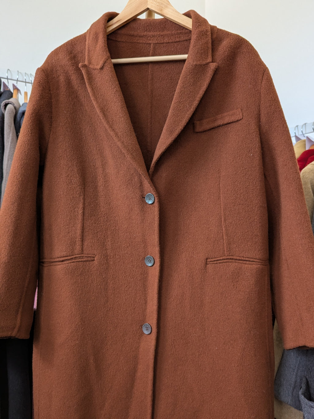 282 31% Wool 56% Alpaca Wool Coat XL 14-16 Camel