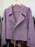 064 46% Wool Coat Purple M 8-12