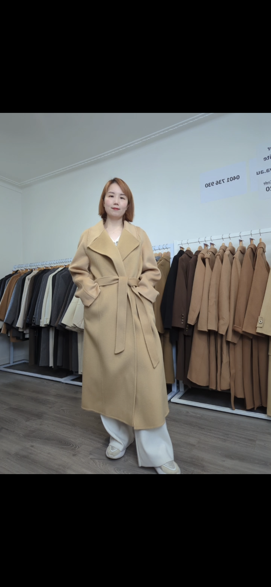 022 100% Wool Coat Light Camel M 12-14