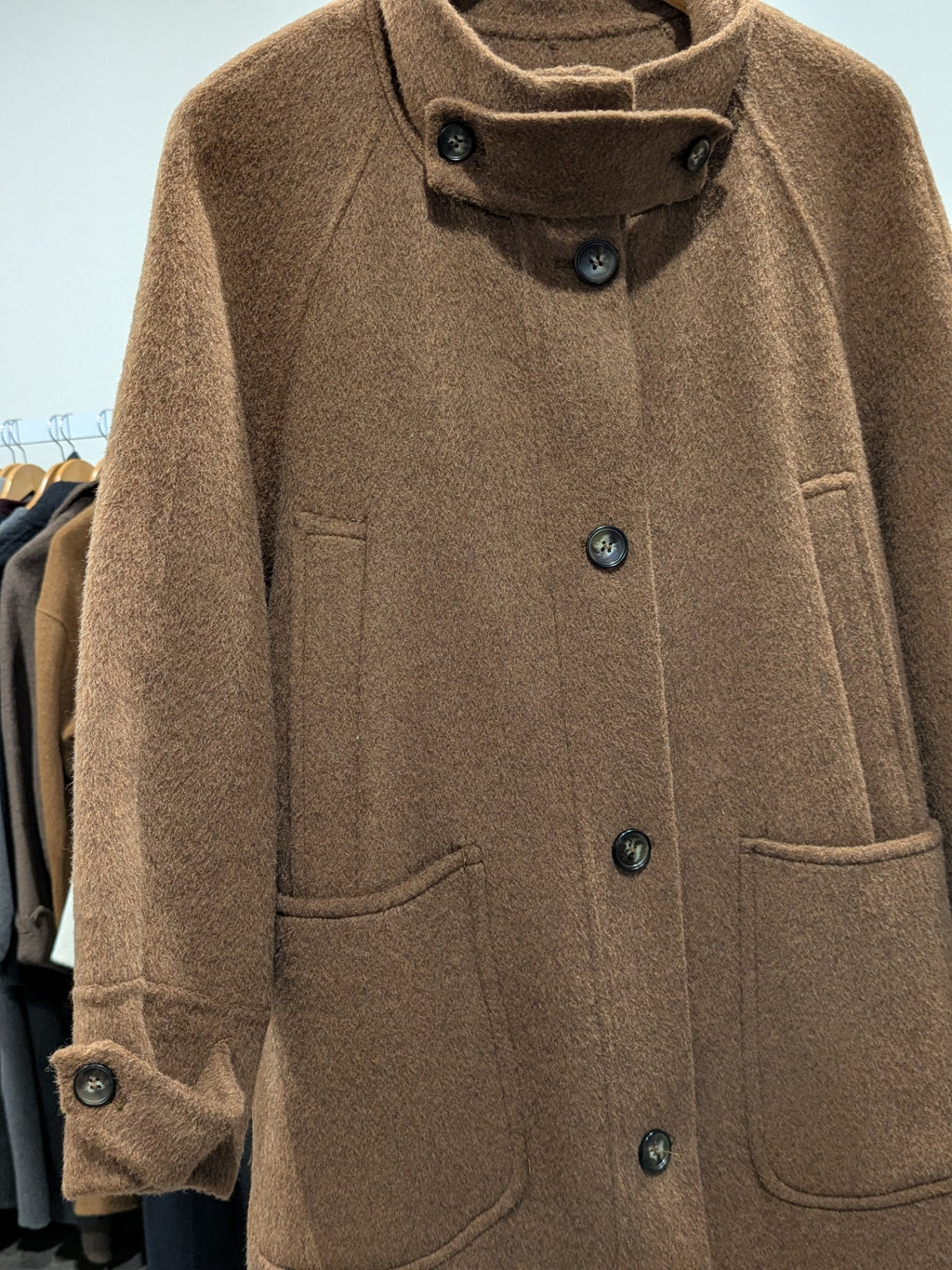 164 100% Wool Coat Tan M 8-12