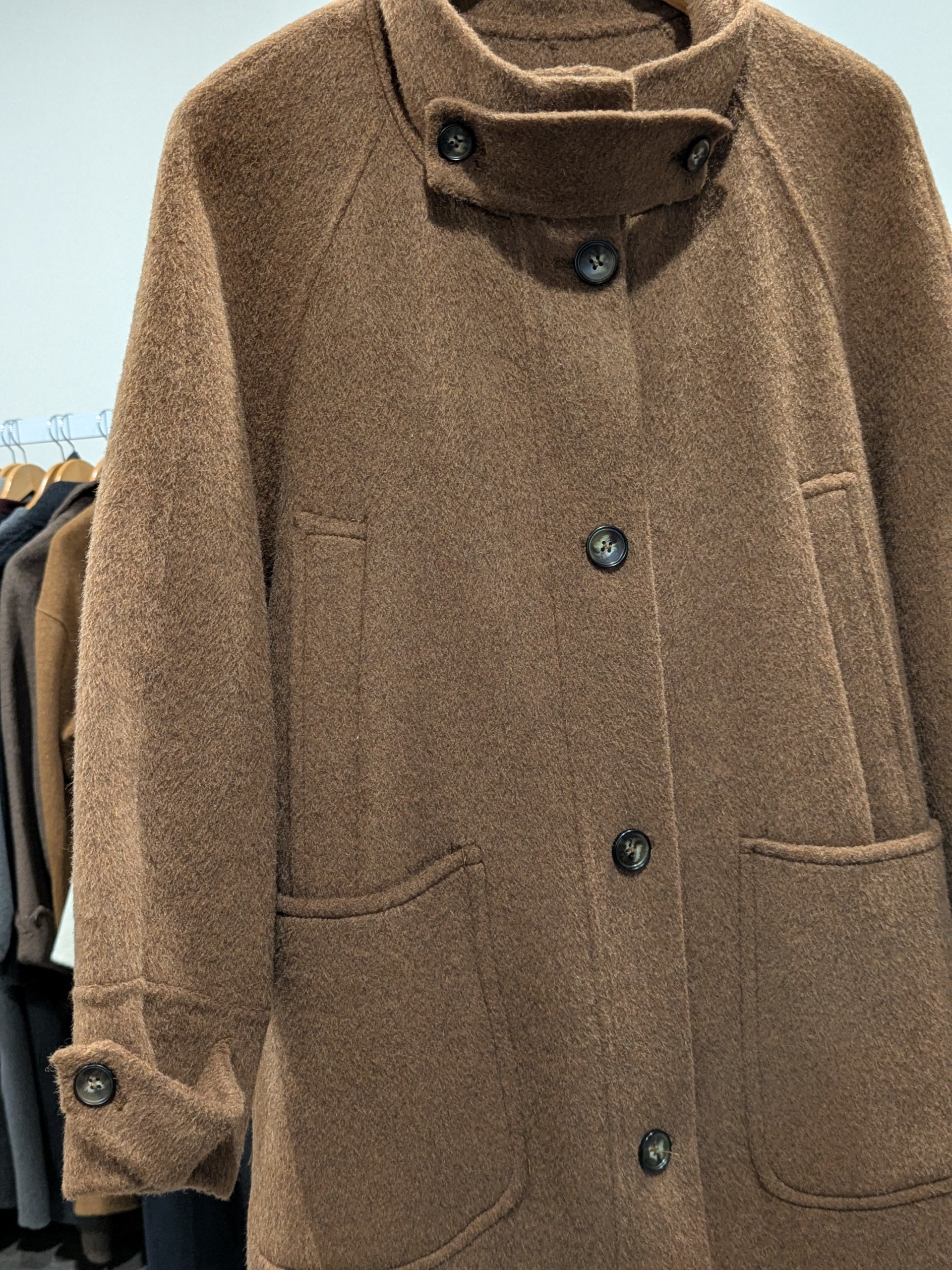 164 100% Wool Coat Tan M 8-12