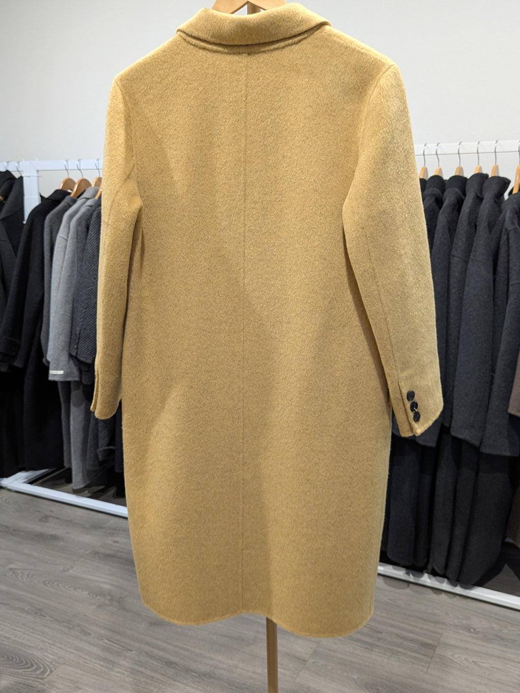 144 100% Wool Coat Mustard Yellow S 6-10