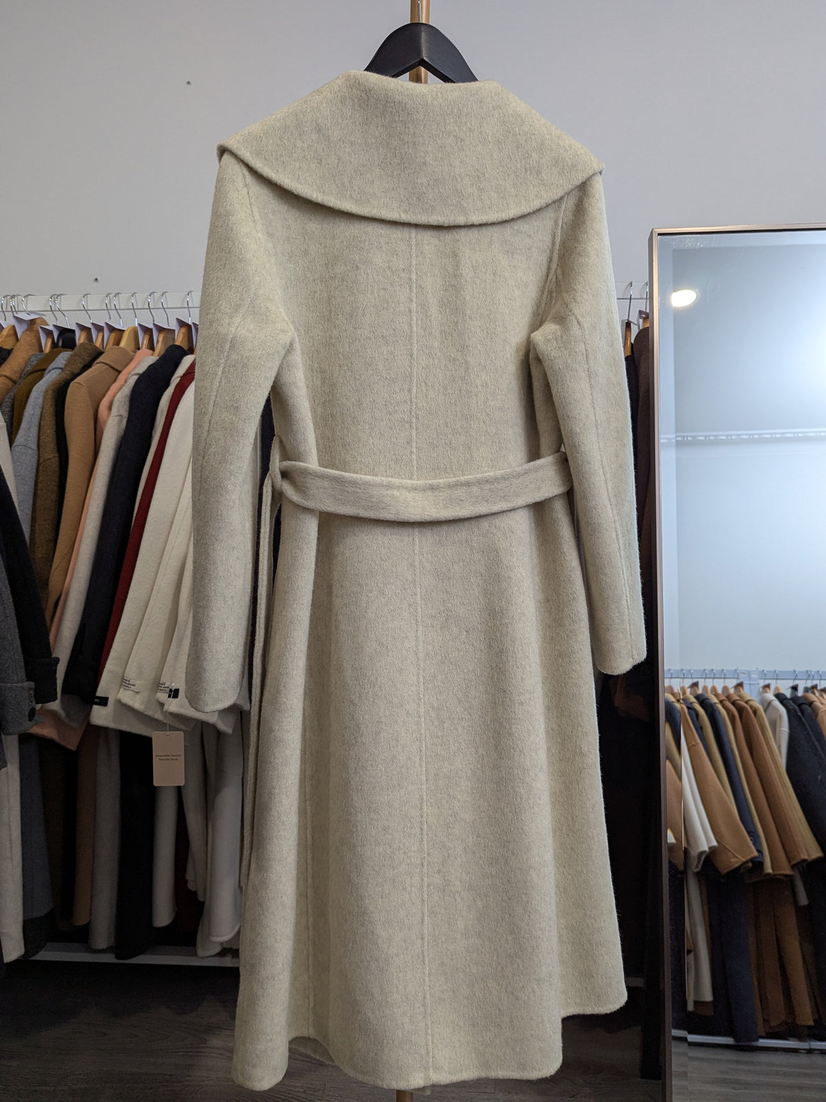 266 75% Wool Coat Light green XS 6-8