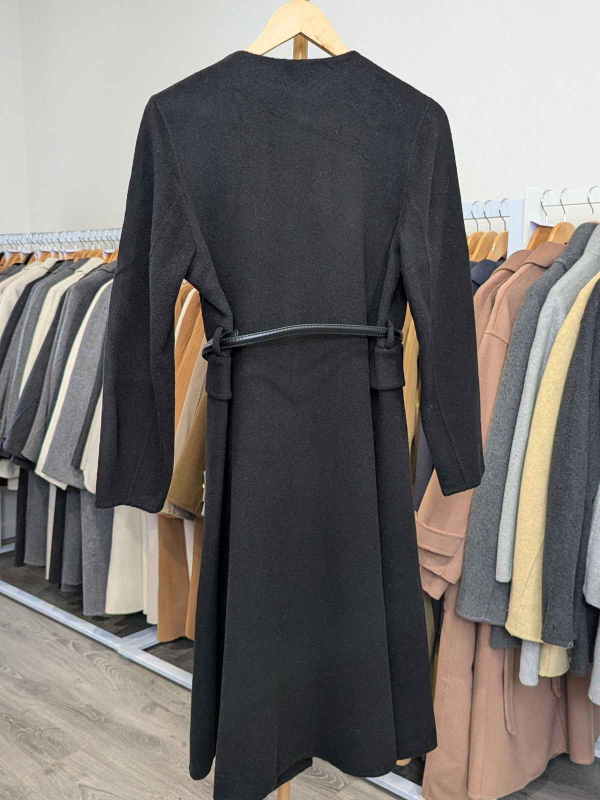 237 70% Wool Coat Black S 6-8 M 8-10