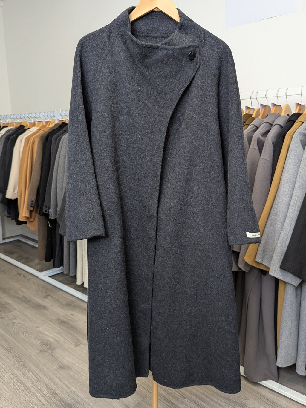 116 100% Wool Coat Charcoal