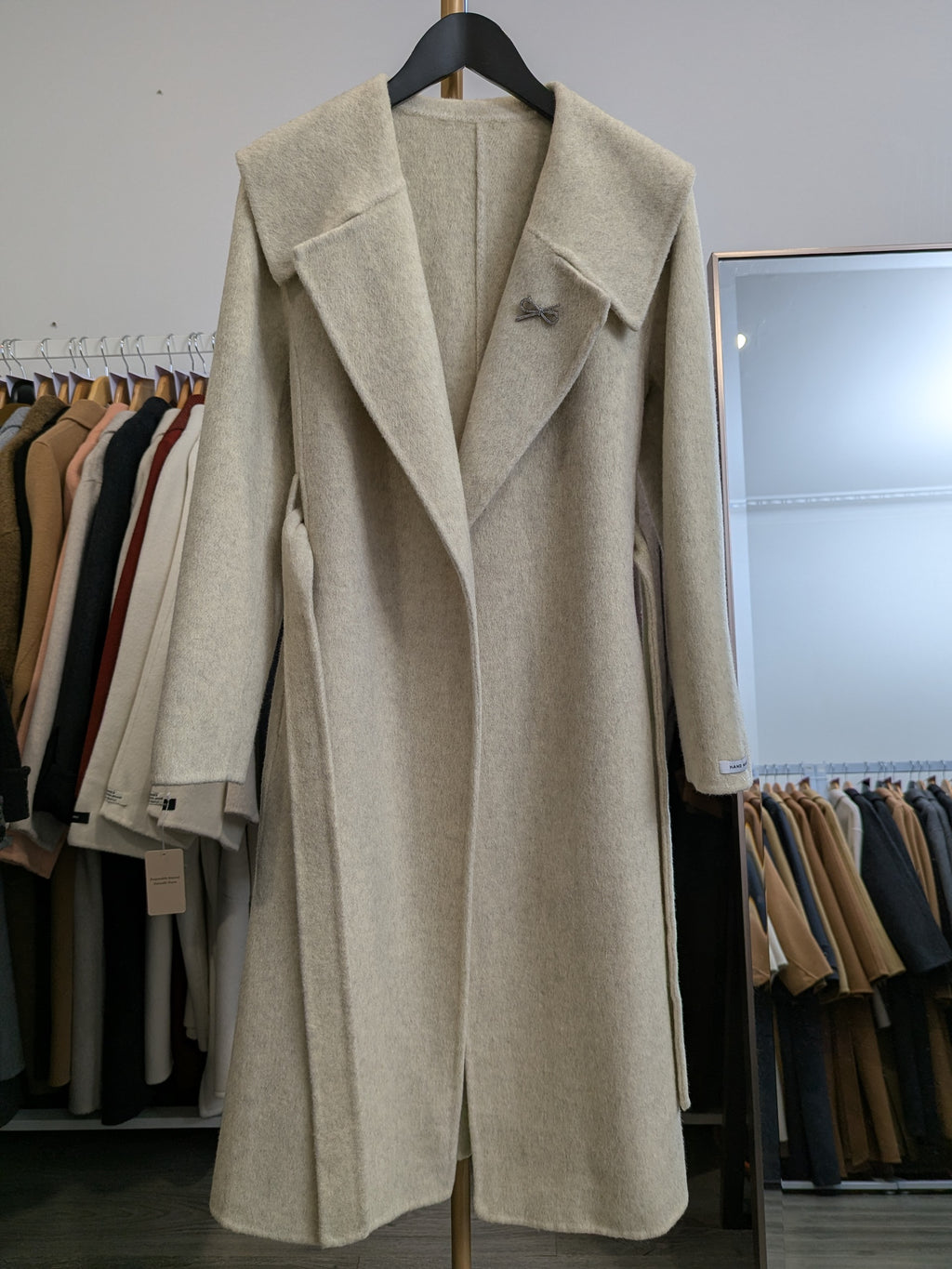 266 75% Wool Coat Light green XS 6-8