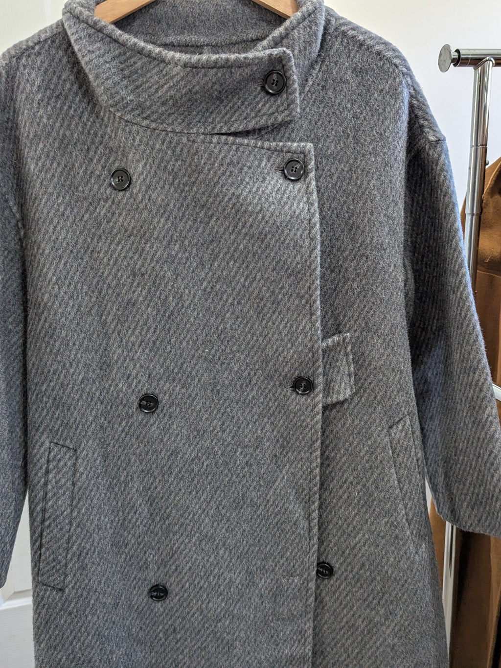 300 100% Wool Coat Grey S 10-12