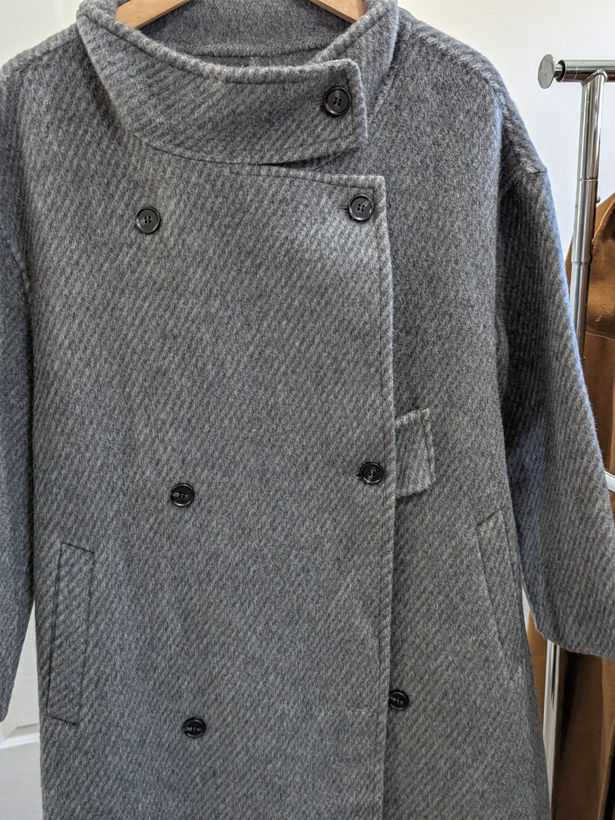 300 100% Wool Coat Grey S 10-12