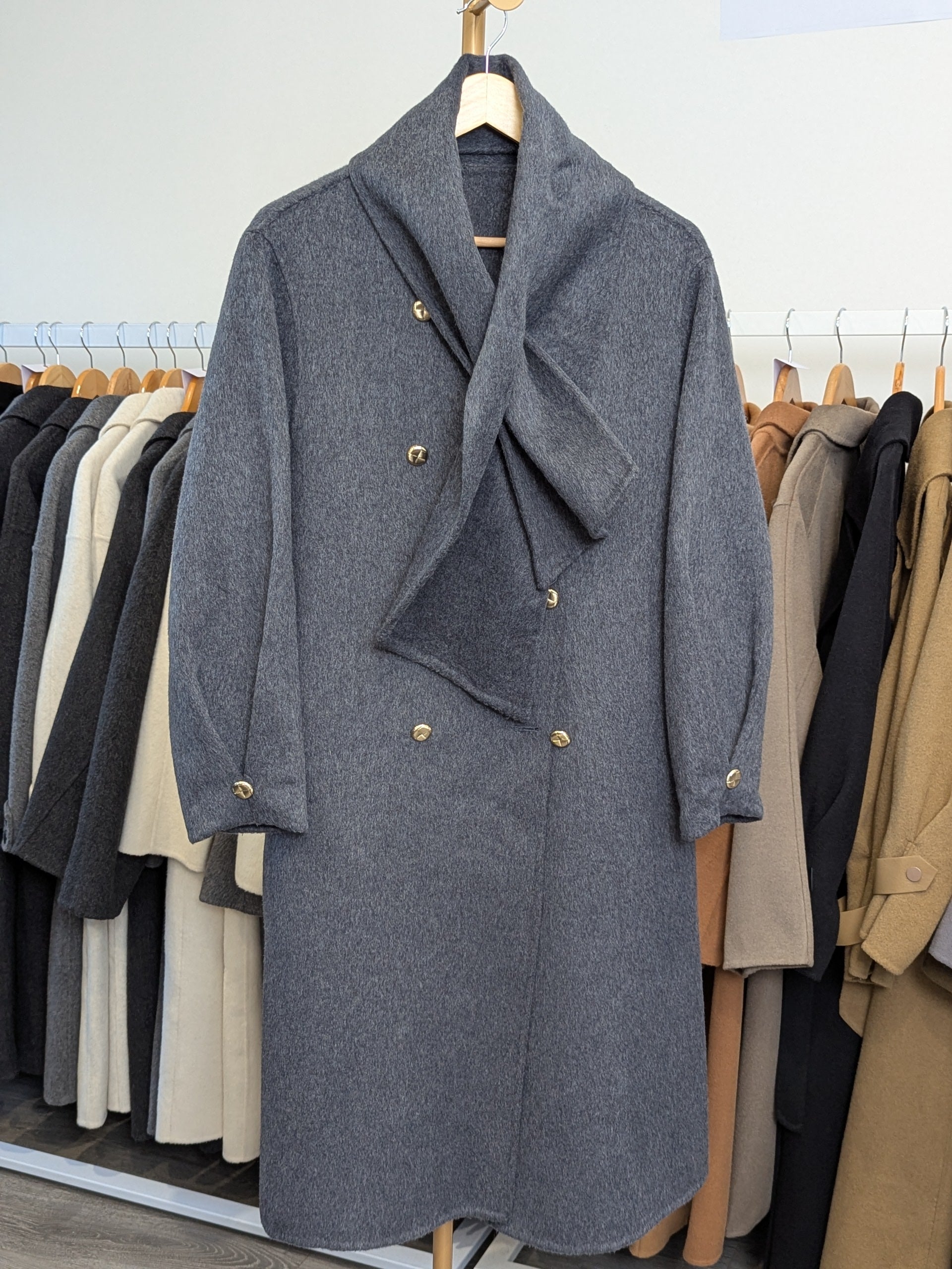 163 100% Wool Coat Grey
