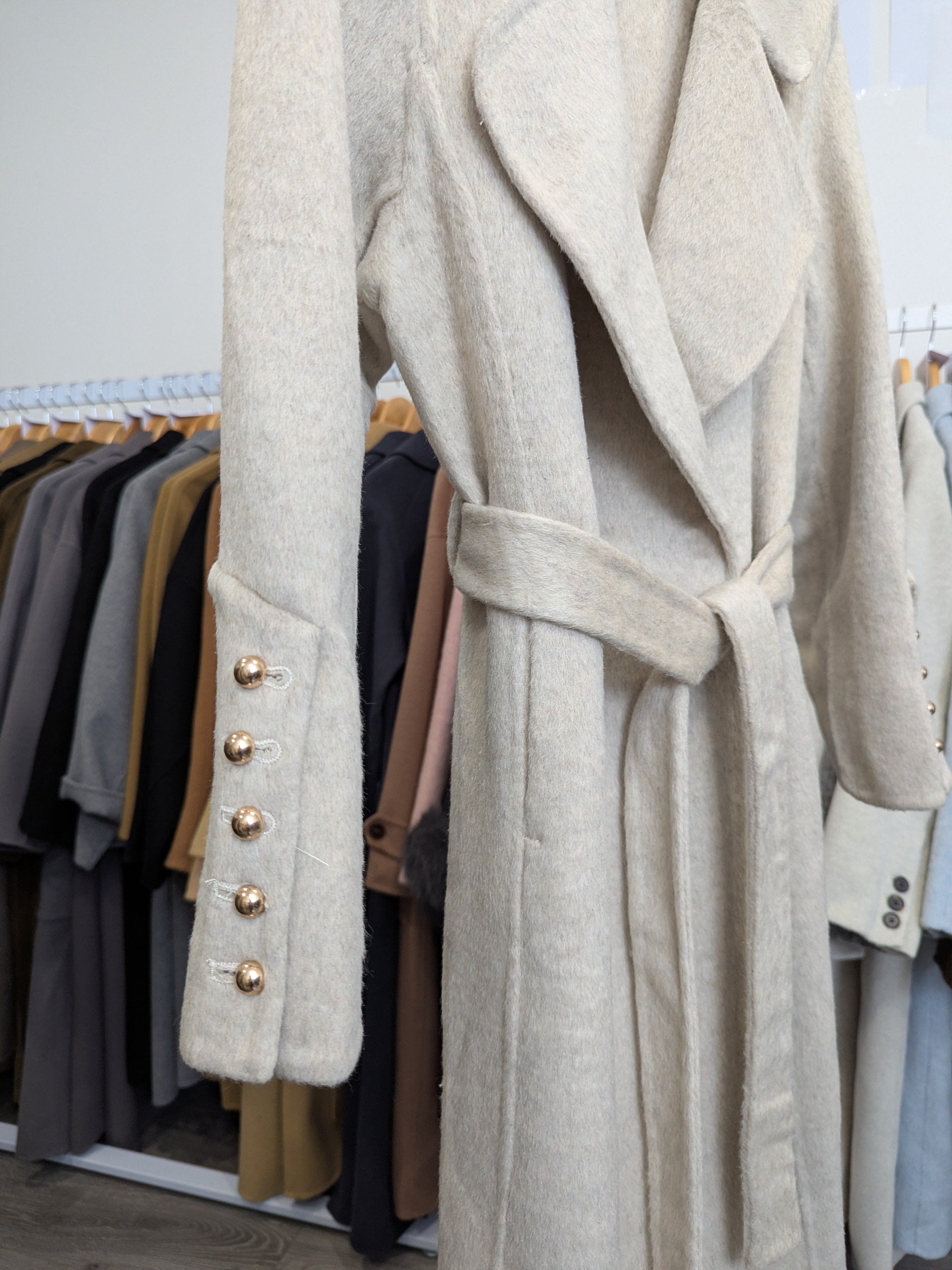 221 70% Wool Coat Beige M 10-12