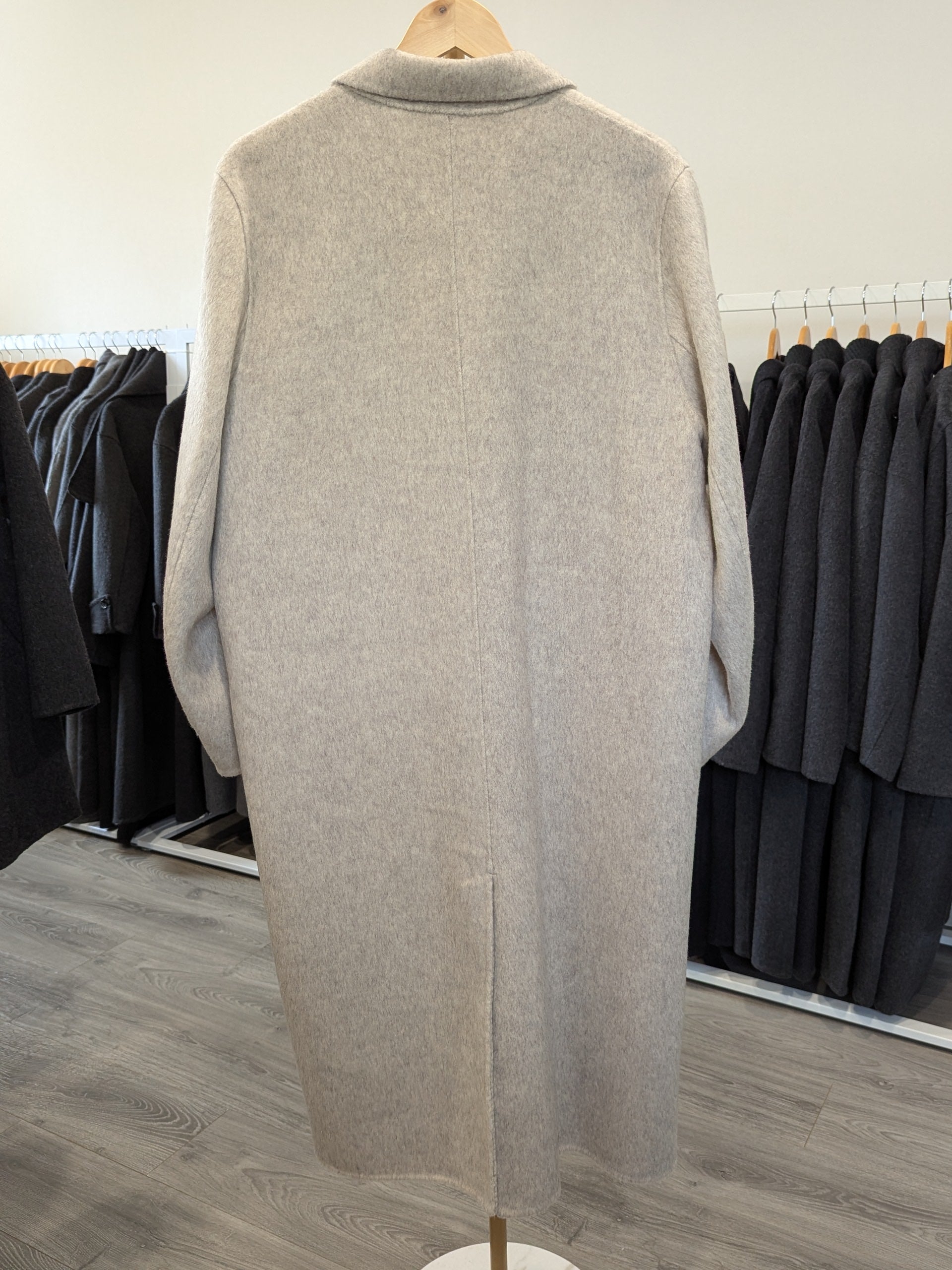137 100% Wool Coat Oat M 12-16