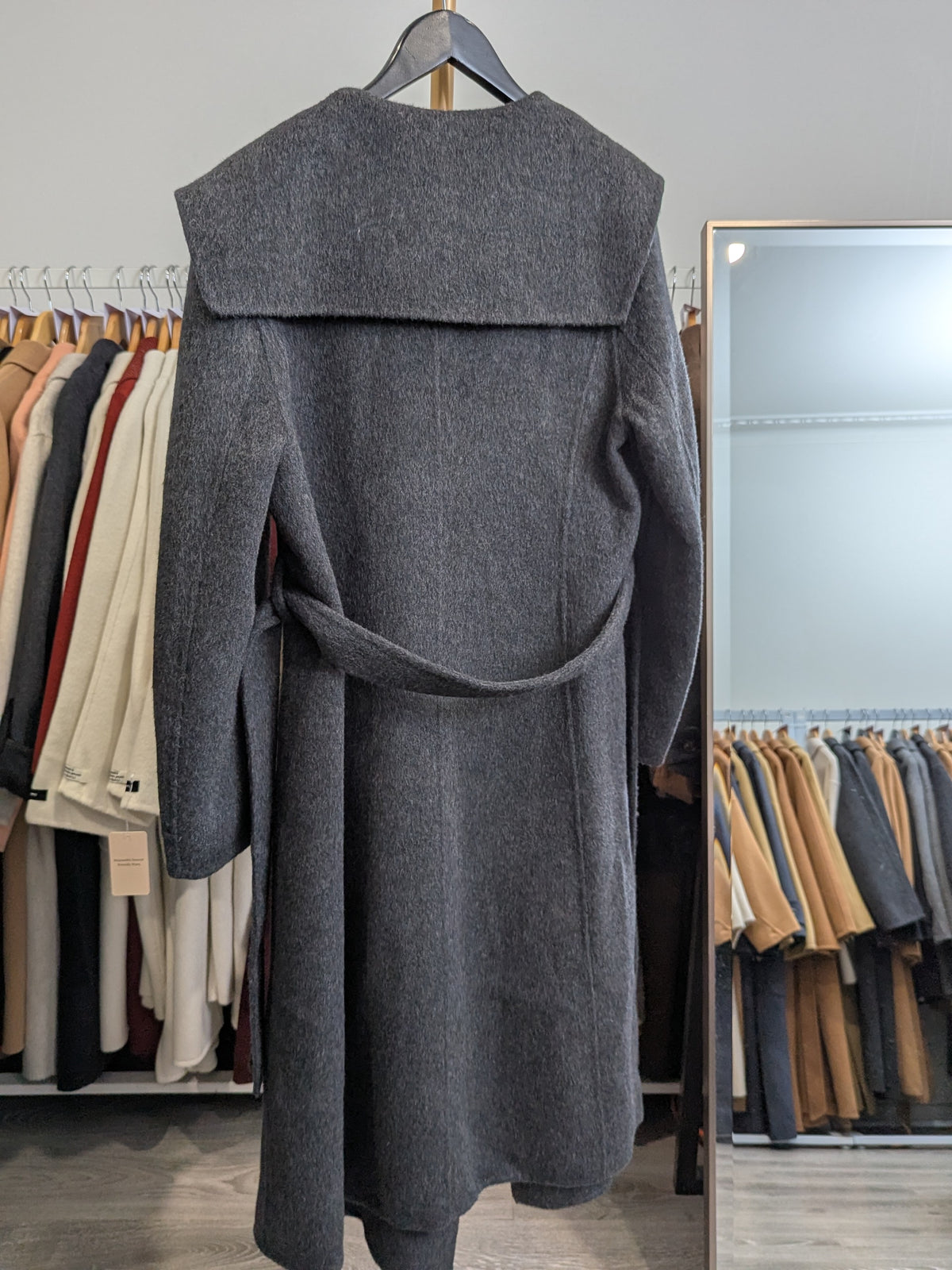 266 75% Wool Coat Dark Grey M 10-12
