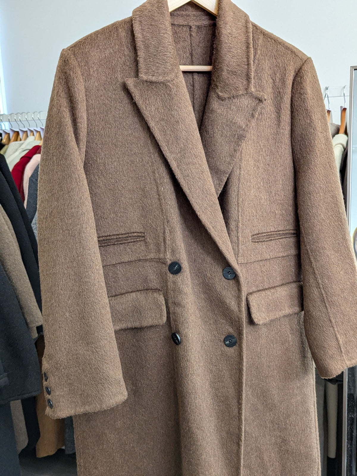 273 31% Wool 56% Alpaca Wool Coat Brown M 12-14