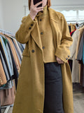 204 100% Wool Coat 2 in 1 S 10-12 Mustard Camel