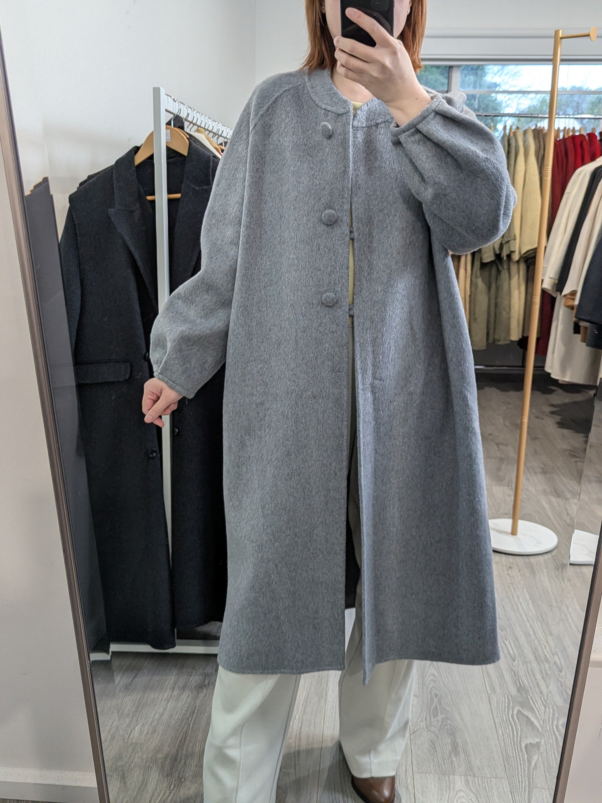 180 70% Wool Coat Beige Light grey Dark grey M 10-14