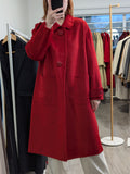 194 70% Wool Coat Red M 8-10
