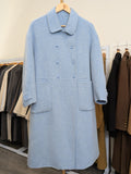 170 70% Wool Coat Blue S 10-14
