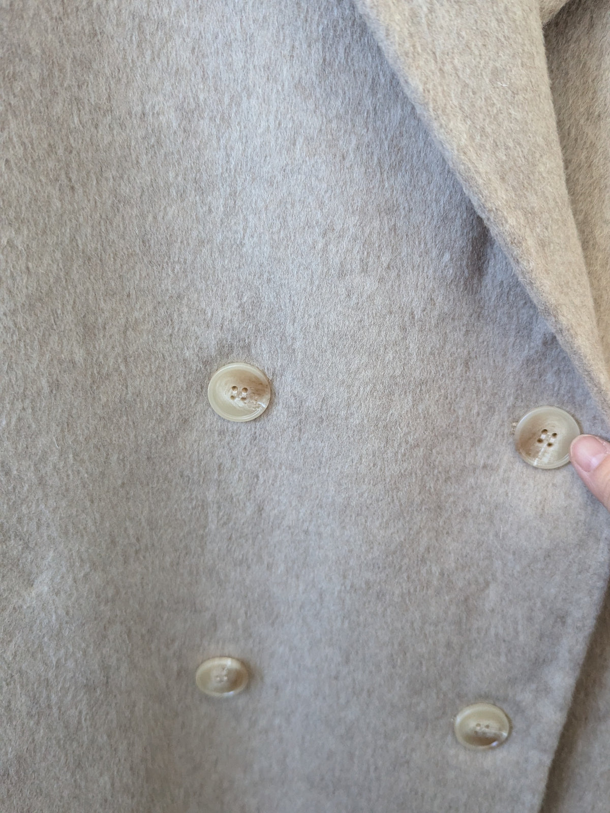 233 100% Wool Coat M 10-14 Oat milk