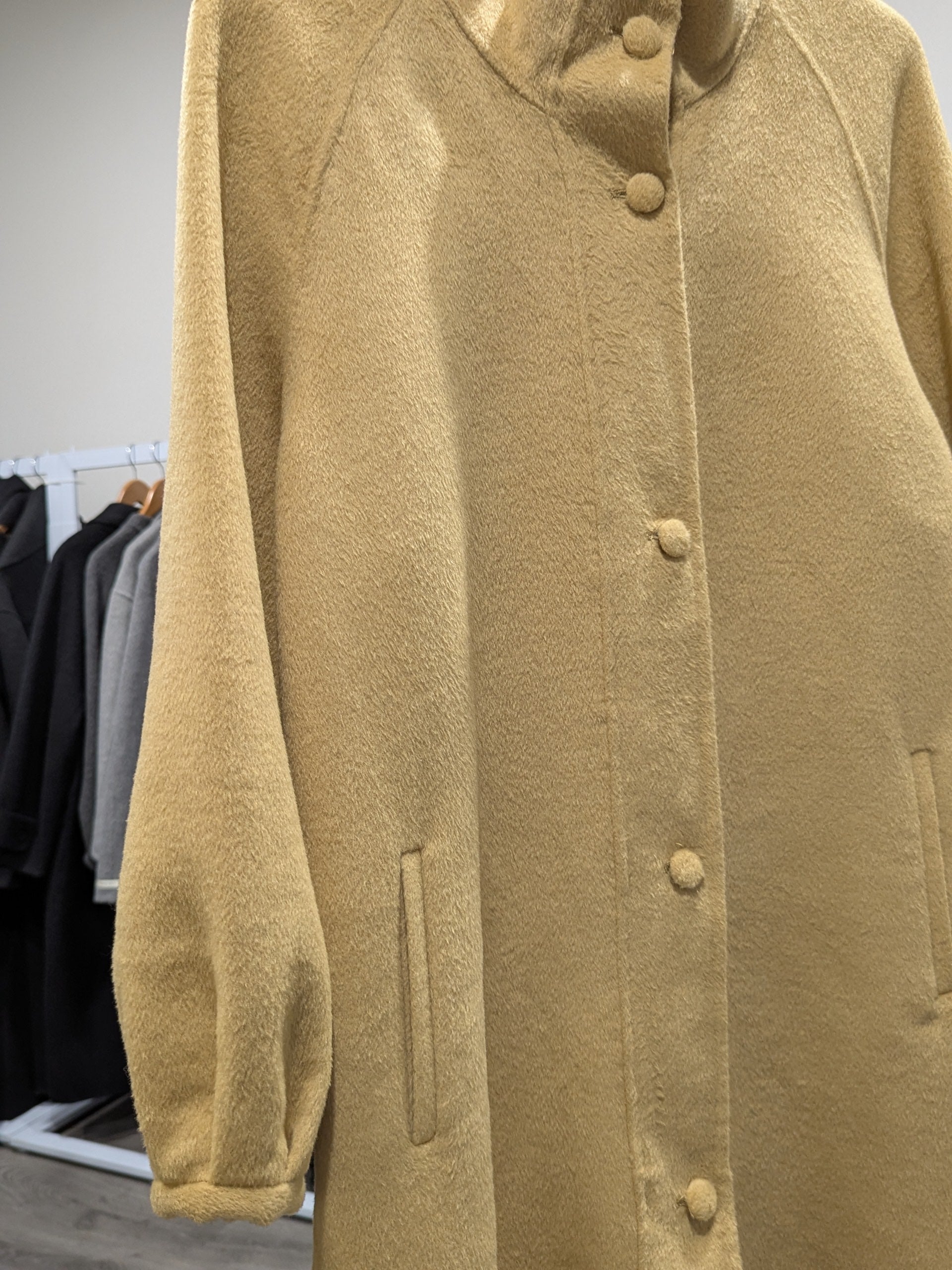 145 100% Wool Coat Mustard Yellow S 10-14