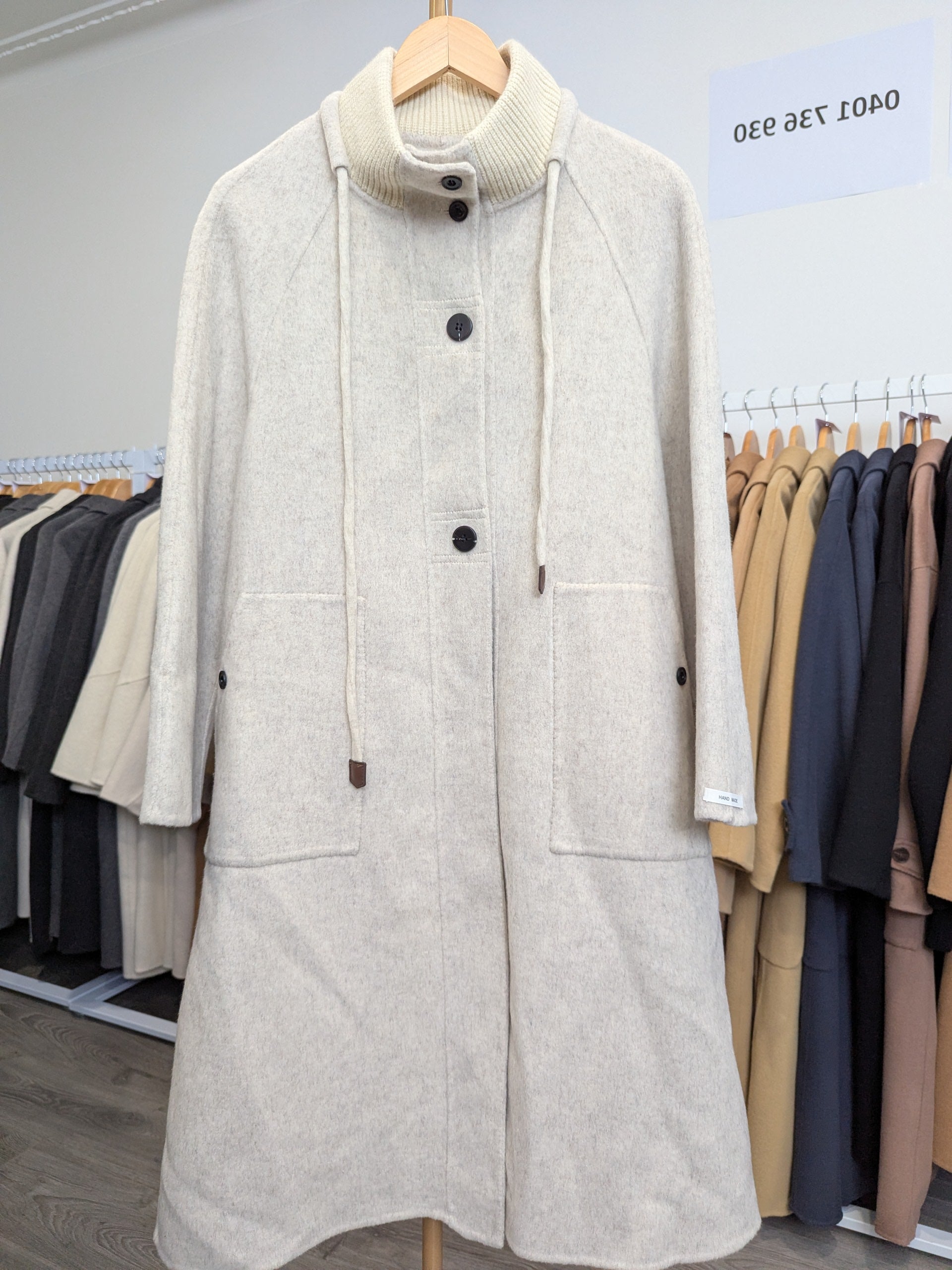 205 70% Wool Coat Beige M 8-12