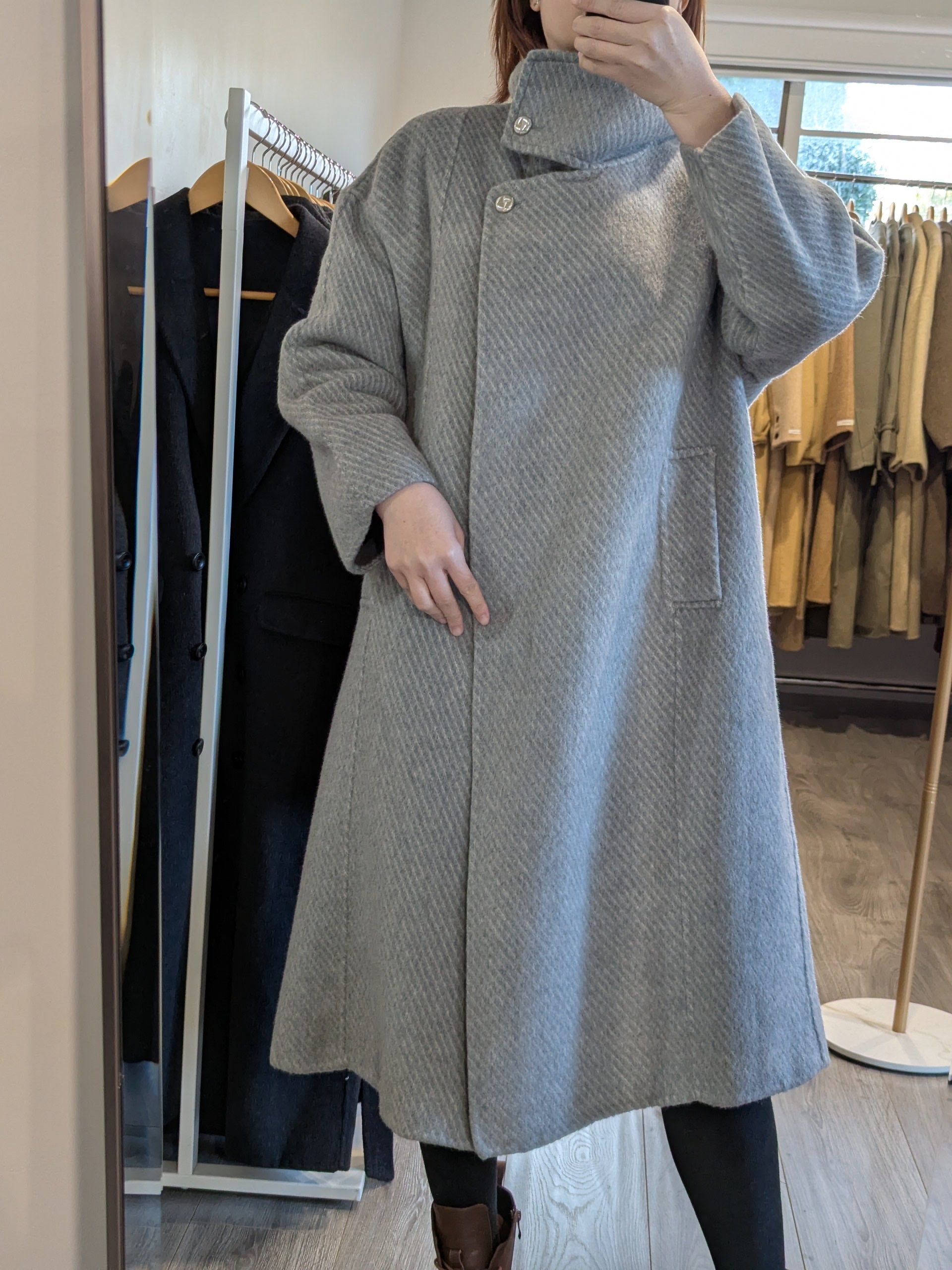 169 Pure Wool Coat Grey S 8-12