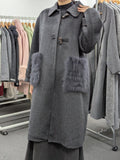 Women's Fur Collar Wool Coats Try-On Available 239 Size S8-10 80% Wool 10% Camel hair